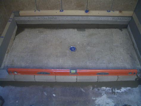 How To Build A Concrete Shower Pan On A Concrete Floor