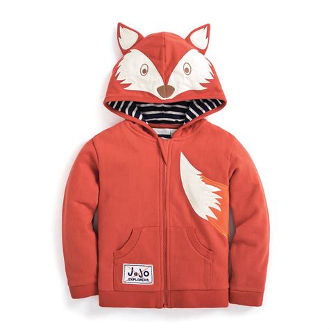 Fox Zip Up Hoodie Fox Hoodie Kids Outerwear Hoodies