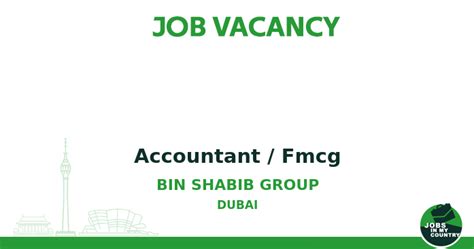 Accountant Fmcg Job From Bin Shabib Group In Dubai United Arab