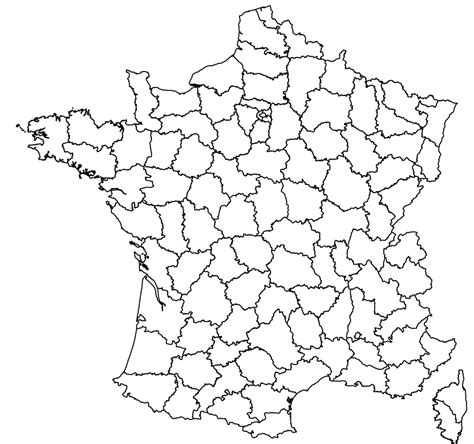 France Coloured And Outline Maps Of The Departments