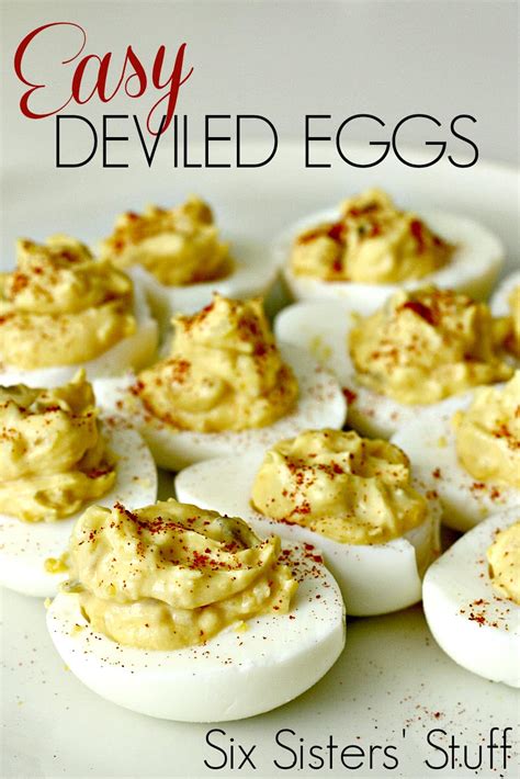 Do you make recipes that often call for egg whites but not the yolk? Easy Deviled Eggs Recipe | Six Sisters' Stuff