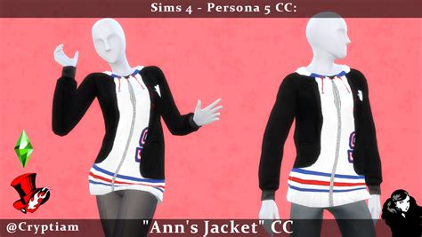 Persona 5 Cc Ann Takamakis Jacket Pack The Sims 4 Gamewatcher