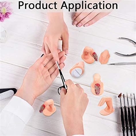 Nail Art Training Practice Fingers Set Fake With Natural Models