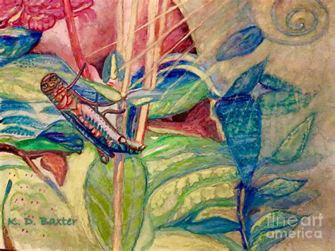Sun Salutations To A Grasshopper Painting By Kimberlee Baxter Fine