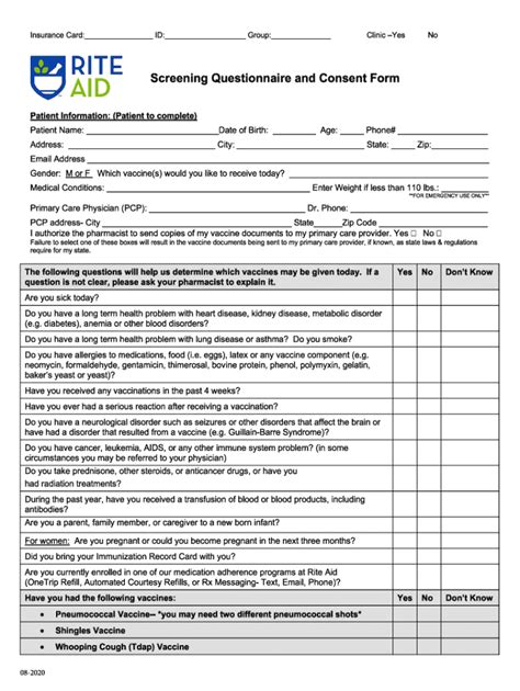 Rite Aid Consent 2020 2024 Form Fill Out And Sign Printable Pdf