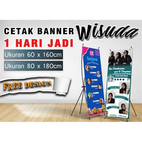Jual X Banner Wisuda Banner Baner Skripsi Baner Wisuda Shopee Indonesia