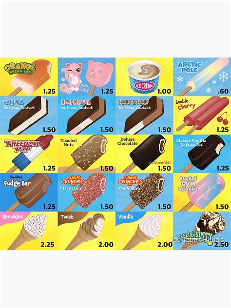 Ice Cream Truck Menu Sticker For Sale By CreativeFit Redbubble
