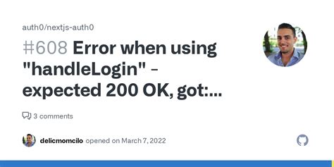 Error When Using Handlelogin Expected 200 Ok Got 301 Moved Permanently · Issue 608