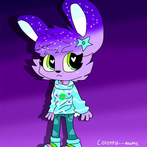 Purple Bunny Adopt Closed By Colorful Adopts On Deviantart