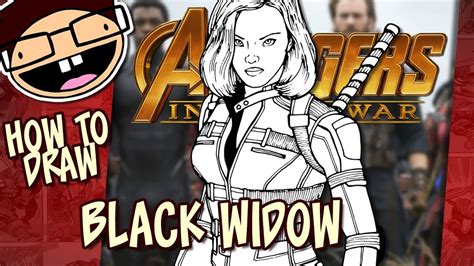 How To Draw Black Widow Avengers Infinity War Narrated Easy Step
