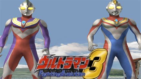 Ps2 Ultraman Fighting Evolution 3 Tag Mode Ultraman Tiga And