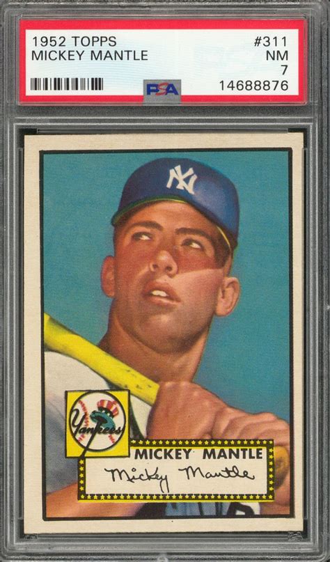 For me, one of the main downsides of buying baseball cards on craigslist is the unpredictability—and i mean that in a few different ways. Lot Detail - 1952 Topps #311 Mickey Mantle Rookie Card - PSA NM 7 - Truly Exceptional Colors!