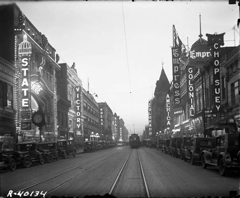 Downtown Denver C 1927 Curtis Street Known As The Best Lit Street