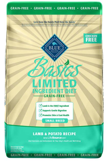 With this dog food, the first item is meat. Blue Buffalo Basics Limited Ingredient Grain-Free Formula ...