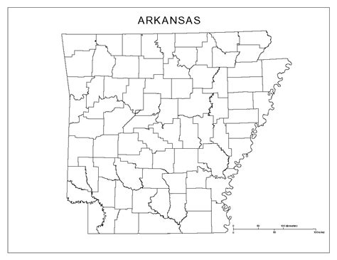 Arkansas Blank Map