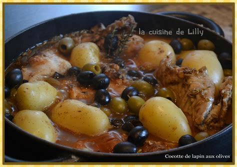Cocotte de lapin aux olives