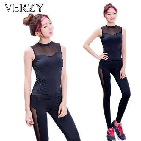 sexy black mesh yoga sport suit for women indoor exercise tracksuit yoga set female costumes