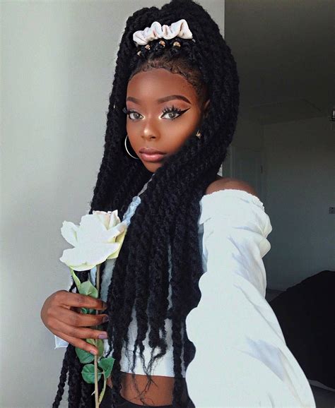 braidskillers of the day she looks like a doll 😍 and her braids marley twist suits her
