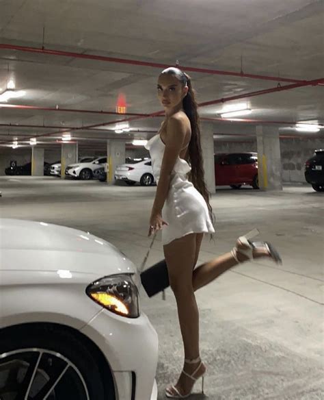 Parking Garage Photoshoot Idea White Dress Photoshoot Fashion
