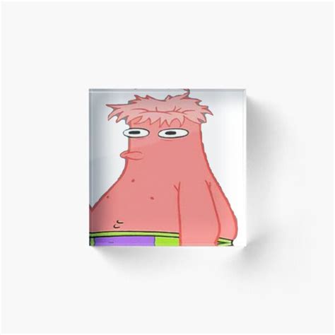 Patrick Star Head Ripped Off Acrylic Block For Sale By Marcoriccione