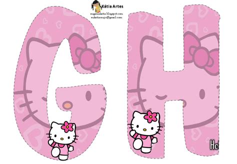 Alfabeto De Hello Kitty En Fondo Rosa Oh My Alfabetos Hello Kitty Birthday Theme Hello
