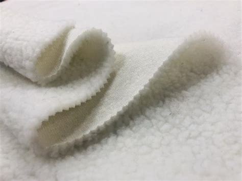 320gsm Woollike Sherpa Fleece Material For Clothing White 100 Percent