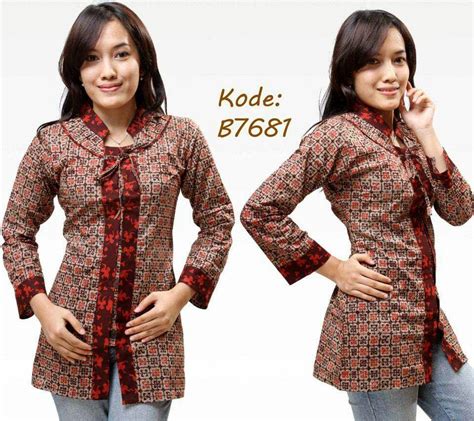 20 Desain Baju Batik Kantor 2019 Yang Paling Diminati Model Baju