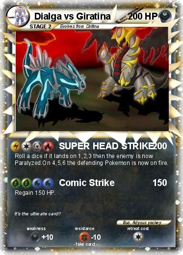 Pokémon Dialga Vs Giratina 3 3 Super Head Strike My Pokemon Card