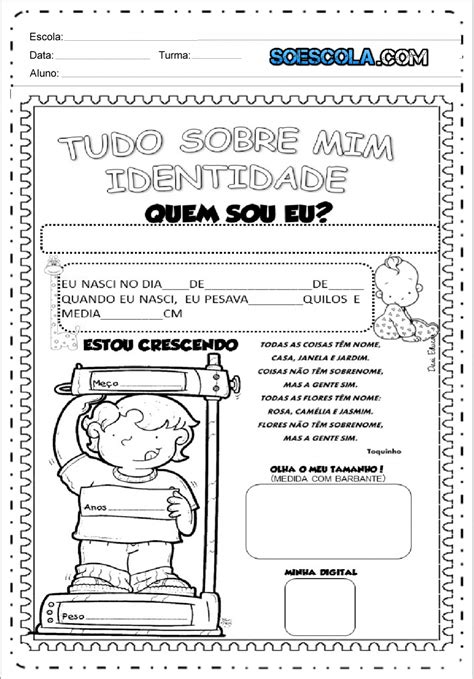 Atividades Identidade E Autonomia Atividade Educativa Escola Educa O Hot Sex Picture