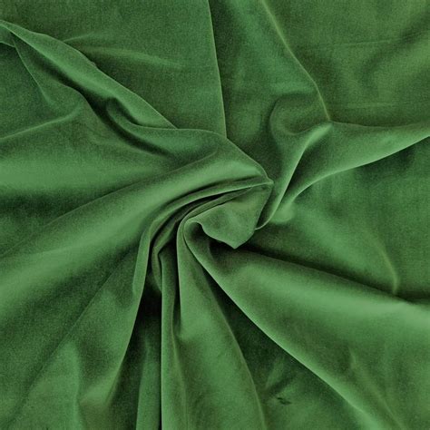 Bottle Green Cotton Velvet Fabric Dressmaking Fabrics Green Material