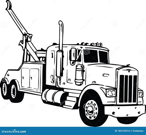 Tow Truck Vector Illustration Stock Vector Illustration Of Vector