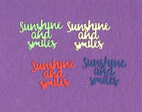 Sunshine And Smiles Die Cuts Scrapbook Cards Ebay