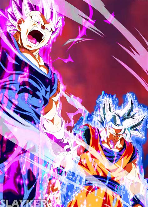 Goku Mastered Ultra Instinct Vegeta Ultra Ego By Slaykerart On Deviantart