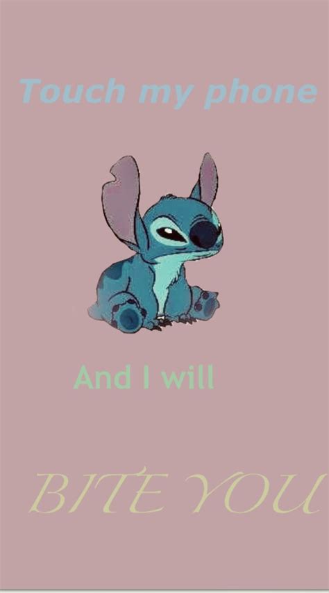 Don T Touch My Phone Wallpaper Stitch Iphone Cute Stitch Wallpaper