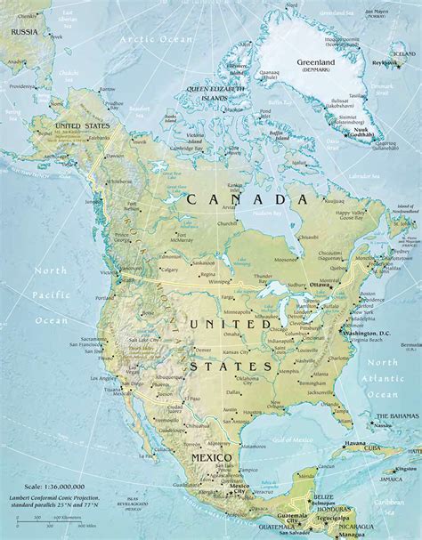 América Do Norte Mapas Geográficos Da América Do Norte Enciclopédia