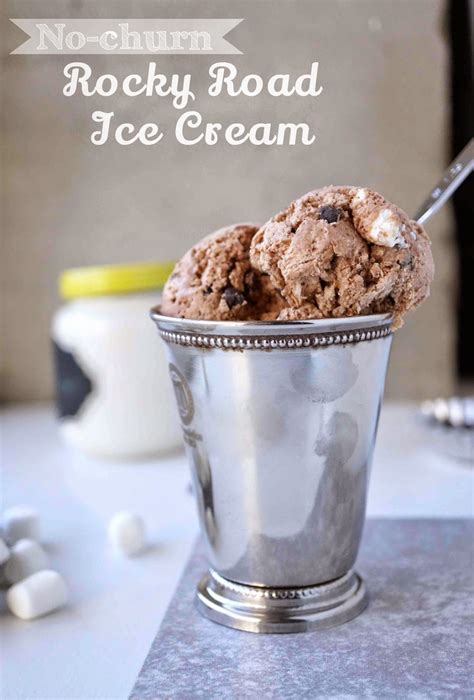 With a big, delicious cone of #rockyroad ice cream, of course! Miss Hangrypants: No-Churn Rocky Road Ice Cream (over ...