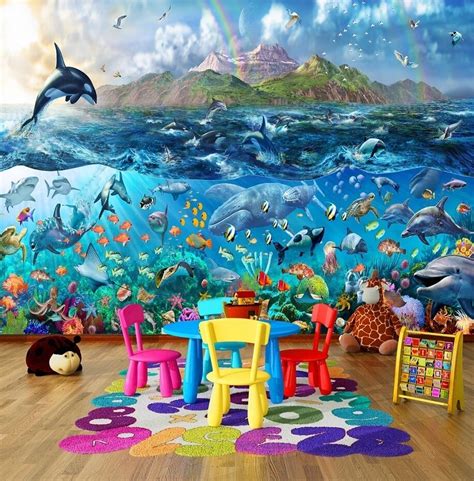 Tropical Sea Life Ocean Fishes Photo Wallpaper Wall Mural