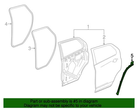 2018 2023 Gmc Terrain Rear Passenger Side Door Below Belt Rear