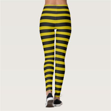 Yellow Black Bumble Bee Inspired Leggings Zazzle