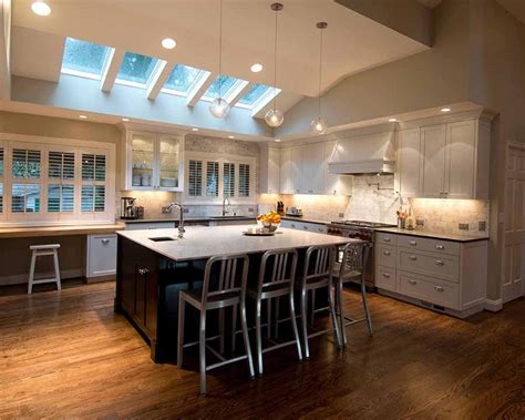 The layout rules are the same on a sloped ceiling as they are on a flat. Kitchen Track Lighting Vaulted Ceiling | Vaulted ceiling ...