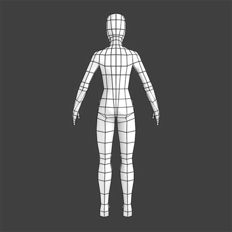 3d Model Generic Low Poly Basemesh Female Vr Ar Low Poly Cgtrader
