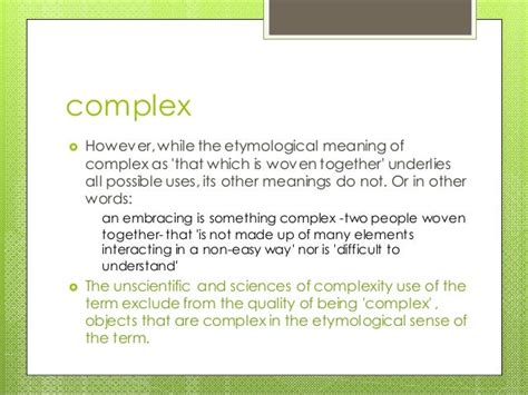 Complexity Meaning