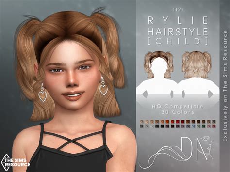 The Sims Resource Rylie Hairstyle Child
