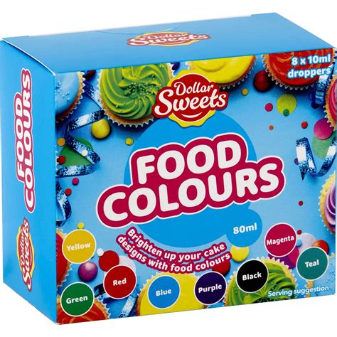 Dollar Sweets Artificial Food Colours 8 Pack Woolworths