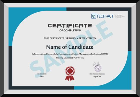 Project Management Professional Certification Tech Act