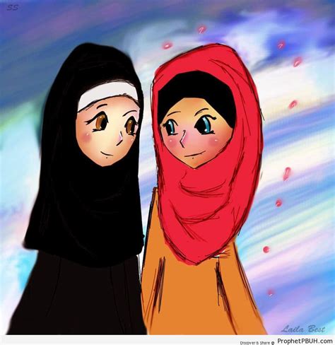 Nun And Muslim Woman In Hijab Drawings Prophet Pbuh Peace Be Upon Him