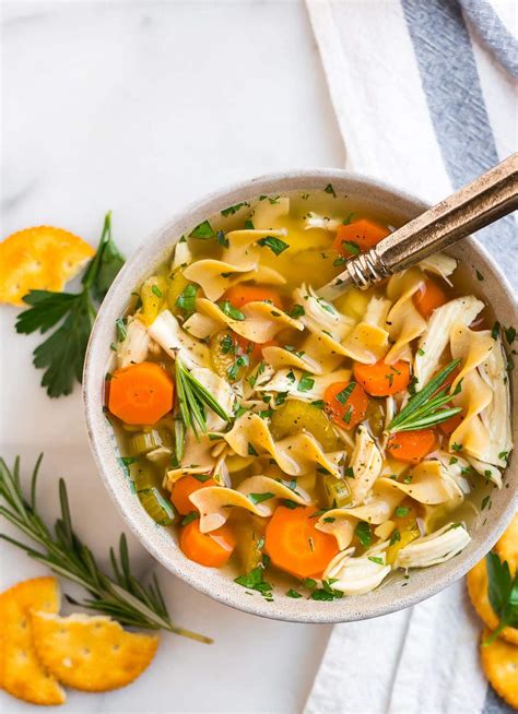 This homemade chicken noodle soup is made 100% from scratch, with plenty of chunky vegetables, herbs, and a homemade broth, just like grandma when my body is tired and achey, or i'm feeling a bit under the weather, i always throw together a pot of this homemade chicken noodle soup. Crock Pot Chicken Noodle Soup | Easy, Healthy Recipe