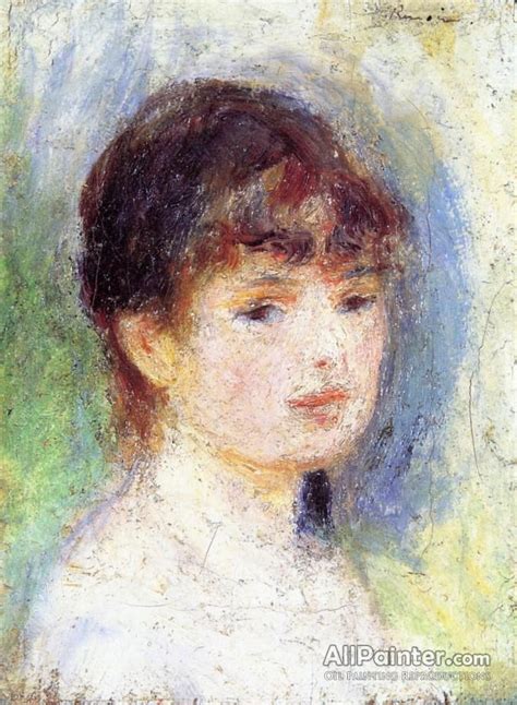 Pierre Auguste Renoir Portrait Of A Young Woman Oil Painting