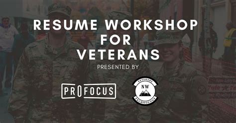 Resume Workshop For Veterans Presented By Profocus And Pdxvit It