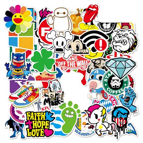 100pcs Stickers Funny Cartoon Graffiti Sticker For Kids Skateboard
